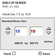 Setting beam size