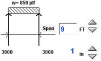 Setting beam span