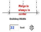 Setting building width