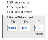 Calculated adjusted values